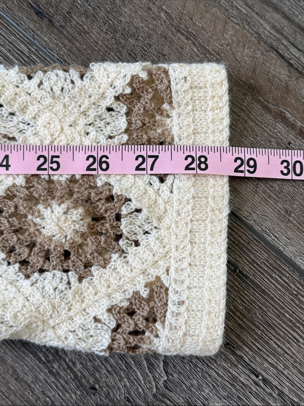 Crochet Floral V‑Neck Cardigan - Cream and Brown - Picture 8 of 9